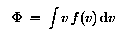 Flux as function of <I>v</I>