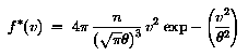Maxwellian as function of scalar velocity